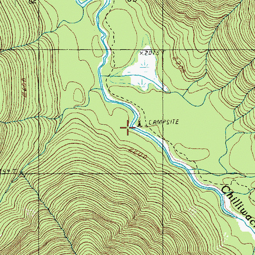 Topographic Map of Little Chilliwack Shelter, WA