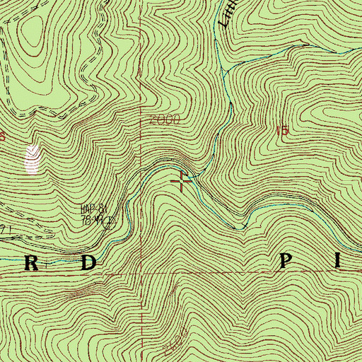 Topographic Map of Little Creek, WA