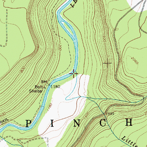 Topographic Map of Little Creek, WA