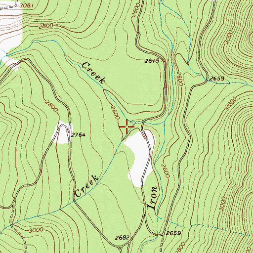 Topographic Map of Little Creek, WA