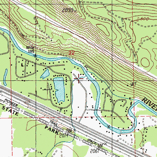 Topographic Map of Little Creek, WA
