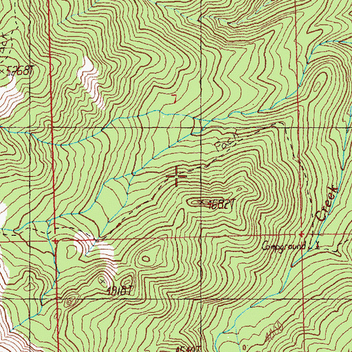 Topographic Map of Little Creek Basin Trail, WA