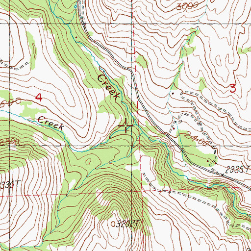 Topographic Map of Little Cub Creek, WA