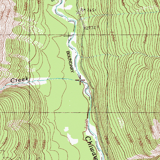 Topographic Map of Little Giant Creek, WA