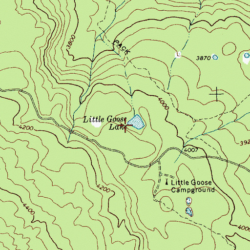 Topographic Map of Little Goose Lake, WA