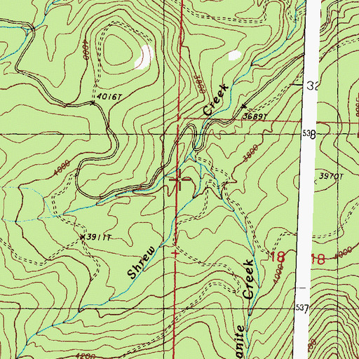 Topographic Map of Little Granite Creek, WA