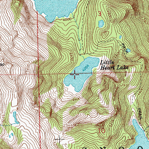 Topographic Map of Little Heart Lake, WA