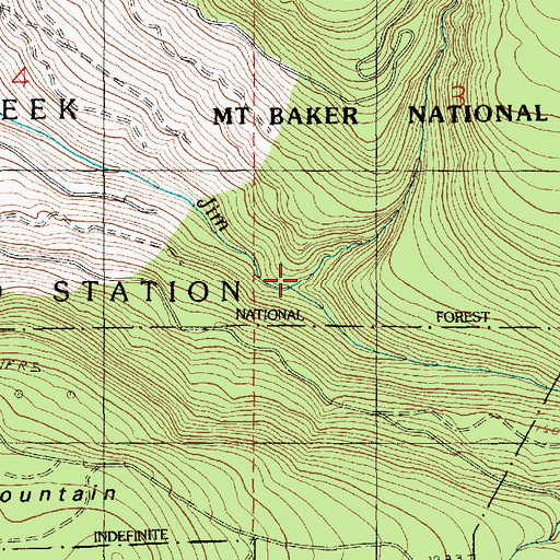 Topographic Map of Little Jim Creek, WA