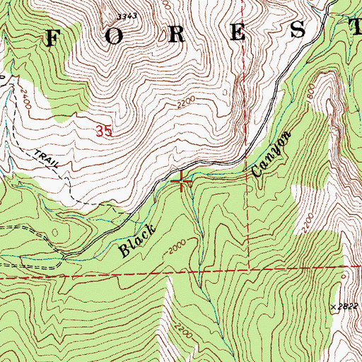 Topographic Map of Little Joe Creek, WA