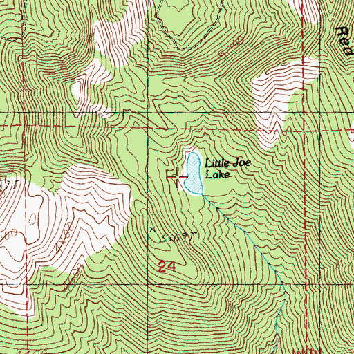 Topographic Map of Little Joe Lake, WA