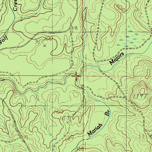 Topographic Map of Mariah Branch, AL