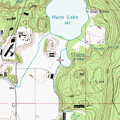 Topographic Map of Little Lake, WA