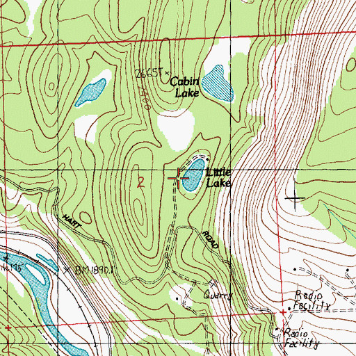 Topographic Map of Little Lake, WA
