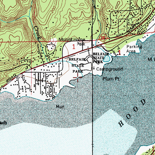 Topographic Map of Little Mission Creek, WA