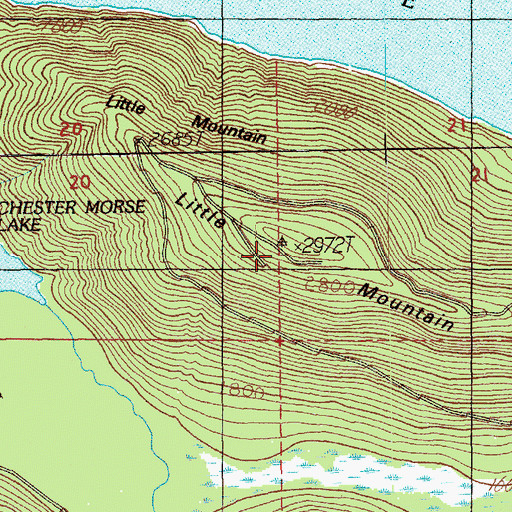 Topographic Map of Little Mountain, WA