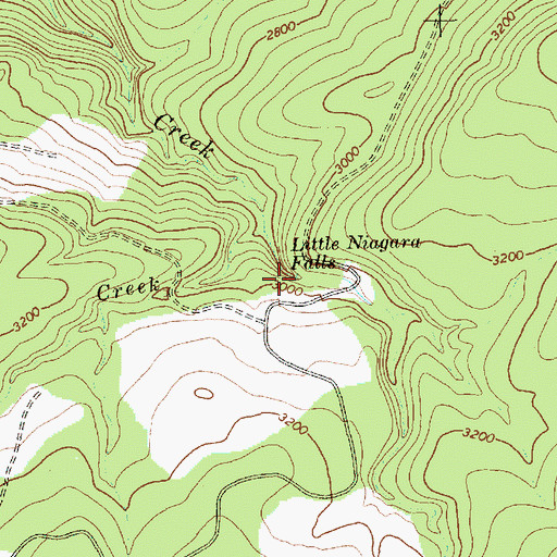Topographic Map of Little Niagara Falls, WA
