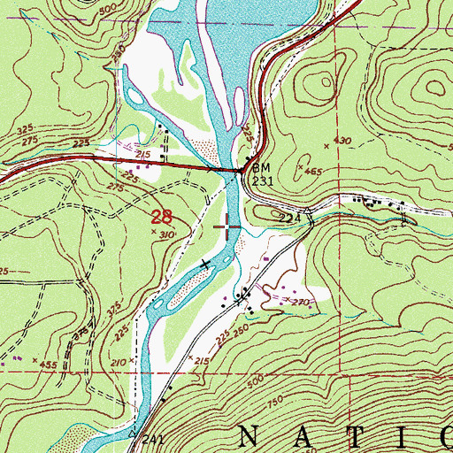 Topographic Map of Little River, WA