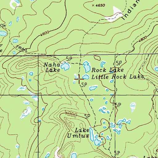 Topographic Map of Little Rock Lake, WA