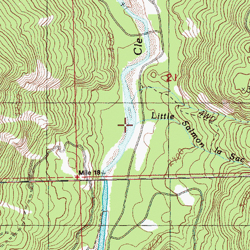 Topographic Map of Little Salmon la Sac Creek, WA