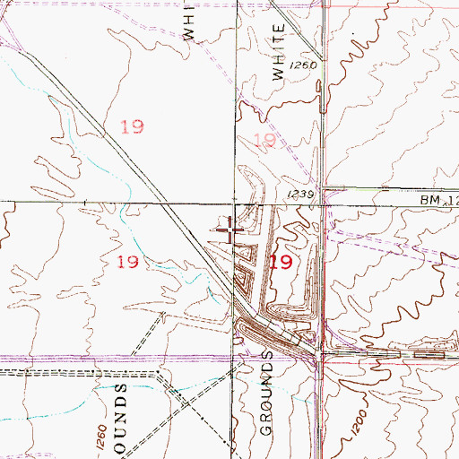 Topographic Map of White Tanks Proving Grounds, AZ