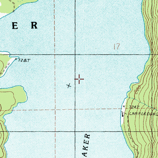 Topographic Map of Little Sandy Creek, WA