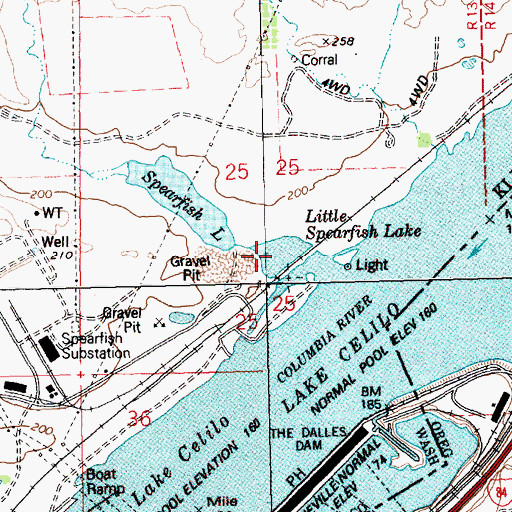 Topographic Map of Little Spearfish Lake, WA