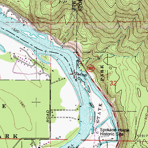 Topographic Map of Little Spokane River, WA