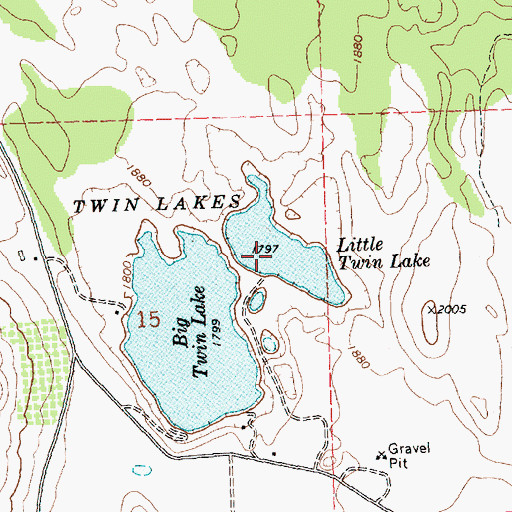 Topographic Map of Little Twin Lake, WA