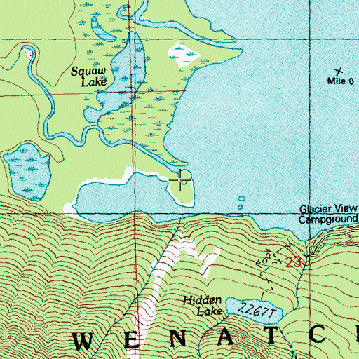 Topographic Map of Little Wenatchee River, WA