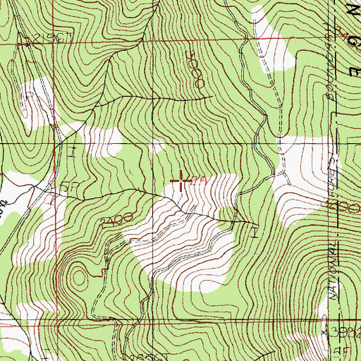 Topographic Map of Little White Salmon Trail, WA