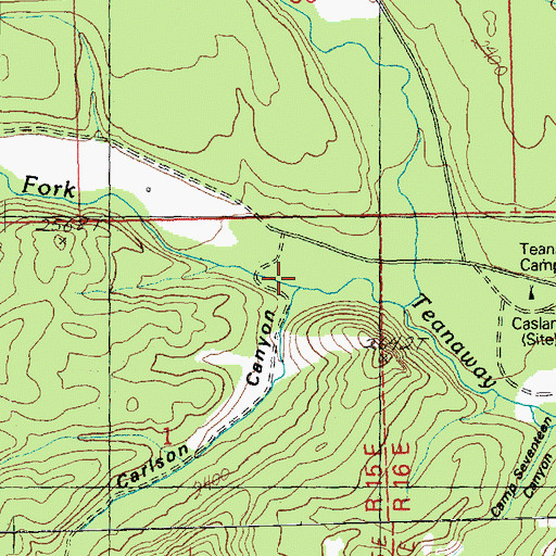 Topographic Map of Lllahee Camp, WA