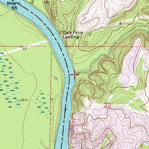 Topographic Map of Marshalls Creek, AL