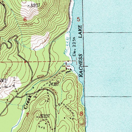 Topographic Map of Lodge Creek, WA