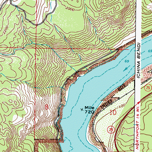 Topographic Map of Lodgepole Creek, WA