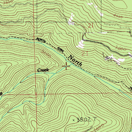 Topographic Map of Lodgepole Creek, WA