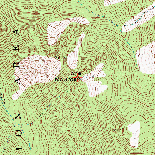 Topographic Map of Lone Mountain, WA