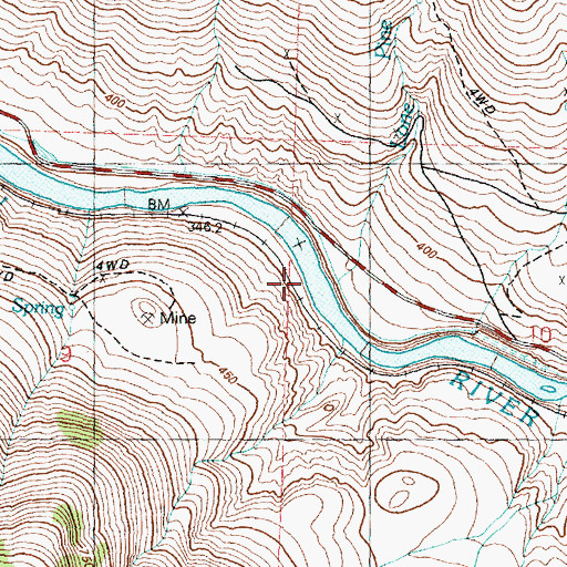 Topographic Map of Lone Pine Creek, WA