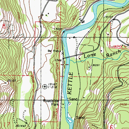 Topographic Map of Lone Ranch Creek, WA