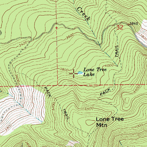 Topographic Map of Lone Tree Lake, WA