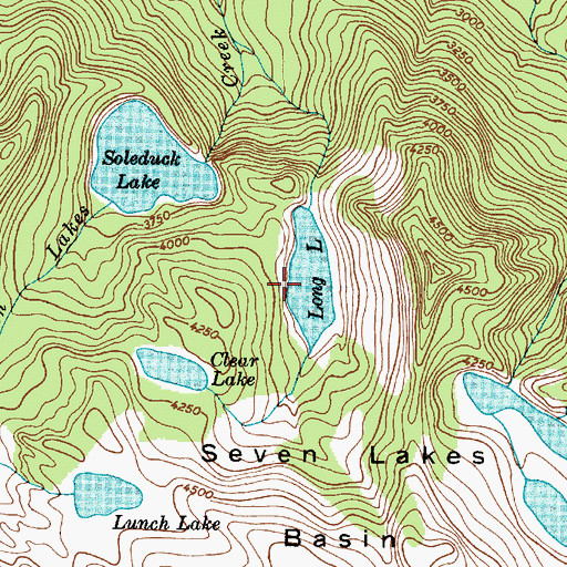 Topographic Map of Long Lake, WA
