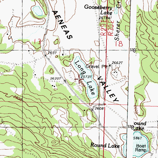 Topographic Map of Long Lake, WA