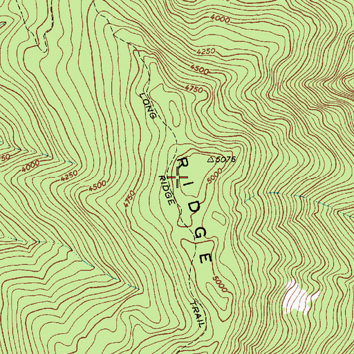 Topographic Map of Long Ridge, WA