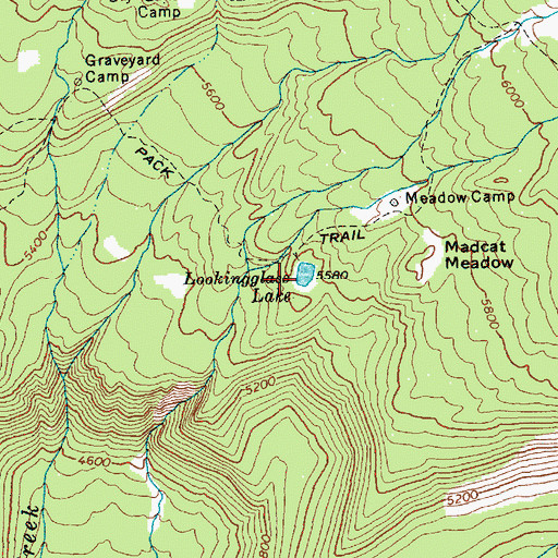 Topographic Map of Lookingglass Lake, WA