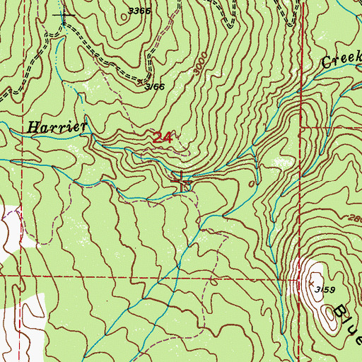 Topographic Map of Lookout Creek, WA