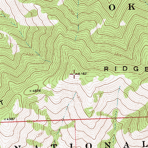 Topographic Map of Lookout Ridge, WA