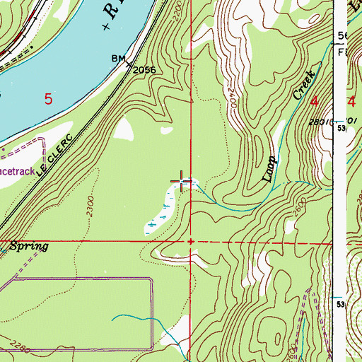 Topographic Map of Loop Creek, WA