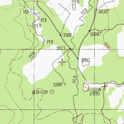 Topographic Map of Lost Creek, WA