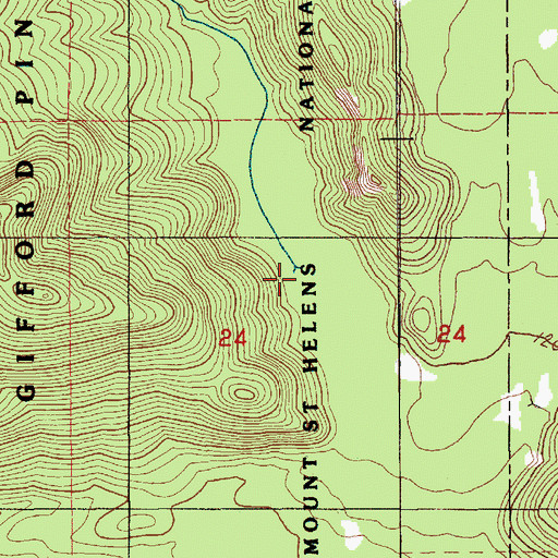 Topographic Map of Lost Creek, WA
