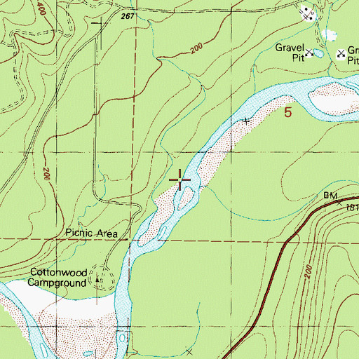 Topographic Map of Lost Creek, WA