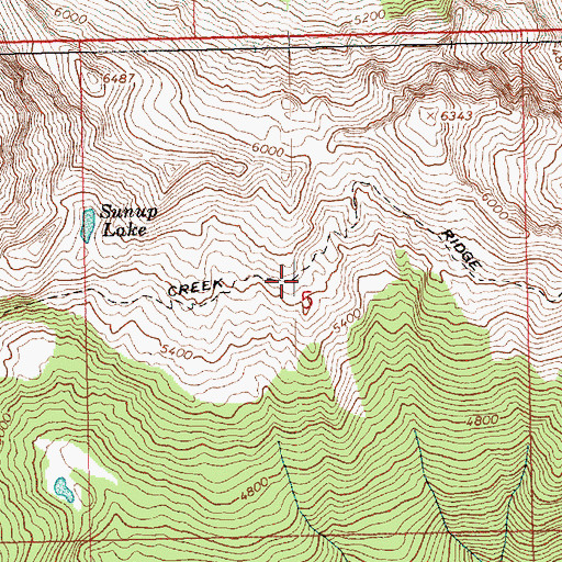 Topographic Map of Lost Creek Ridge Trail (historical), WA